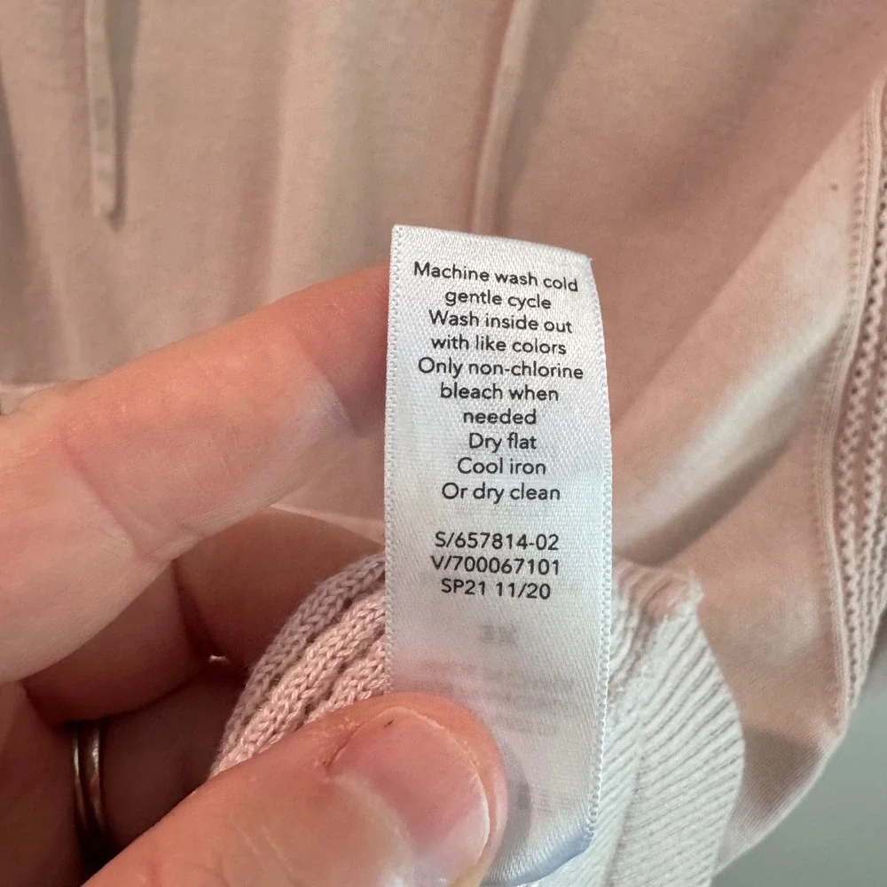 Athleta Evergreen Sweater‎ Hoodie in Orchid Pink V-Neck Mesh Raglan 3X